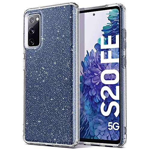 ULAK Cover Compatibile con Samsung S20 Fe Glitter Trasparente TPU (R7r)