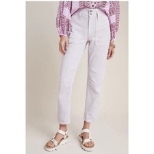 By Anthropologie The Wanderer High Rise Cargo Utility Lavender Pants 26 NWT Cute