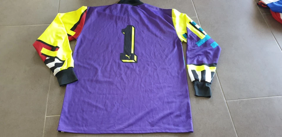 MAILLOT FOOT SPORTING TOULON SCT porté VINTAGE TAILLE XL - Photo 4/4