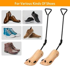 2pcs Wooden Adjustable Shoe Stretcher Expander Men Women Boot Size US S/M/L