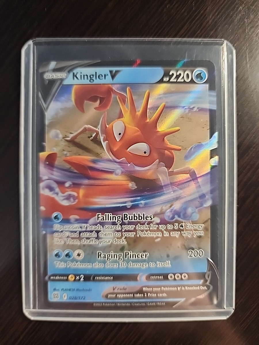 Pokémon TCG Kingler V Brilliant Stars 028/172 Holo Ultra Rare
