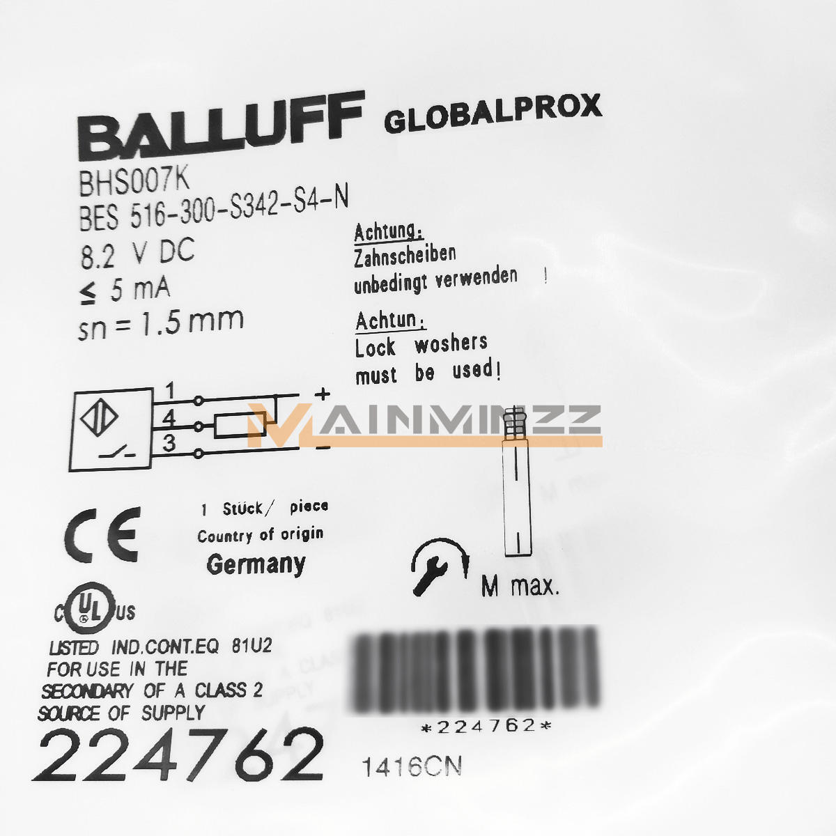 オプション一覧 1個 新516-300-S342-S4-N ONE New for Balluff BES 516-300-S342-