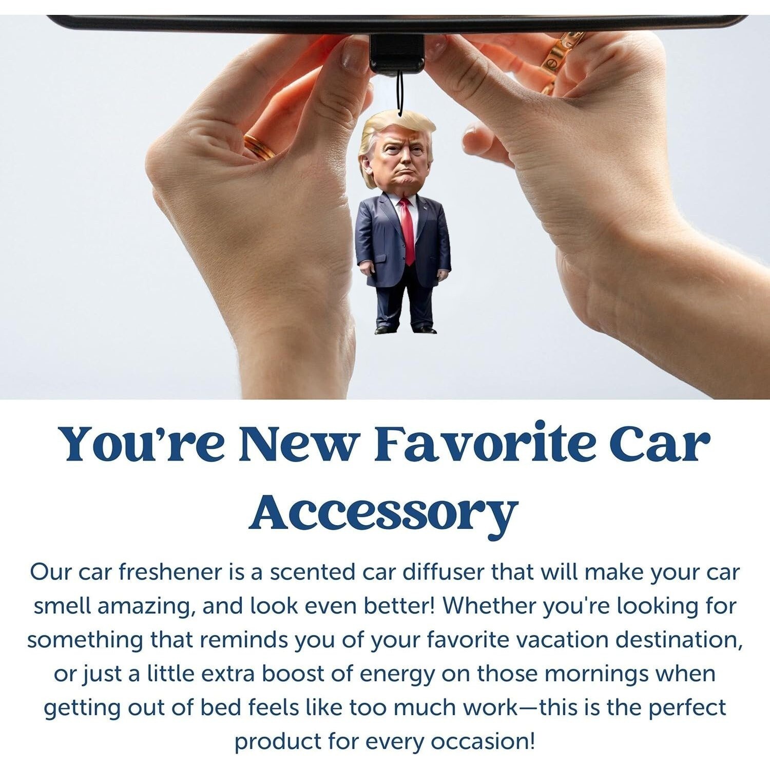 Trump Car Air Freshener – Funny Hanging Ornament for Auto & Home Gift  10 Pack