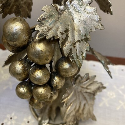 Vintage Italian Tole Gilt Candlestick Candle Holder 9  display picture 1