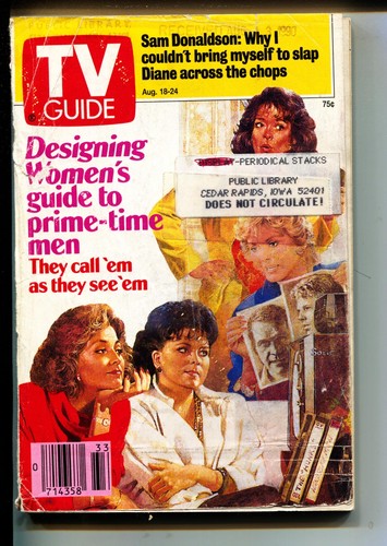 MAG : GUIDE TV-8/18-24-1990-Designing Women-Iowa Edition-Très bon état
