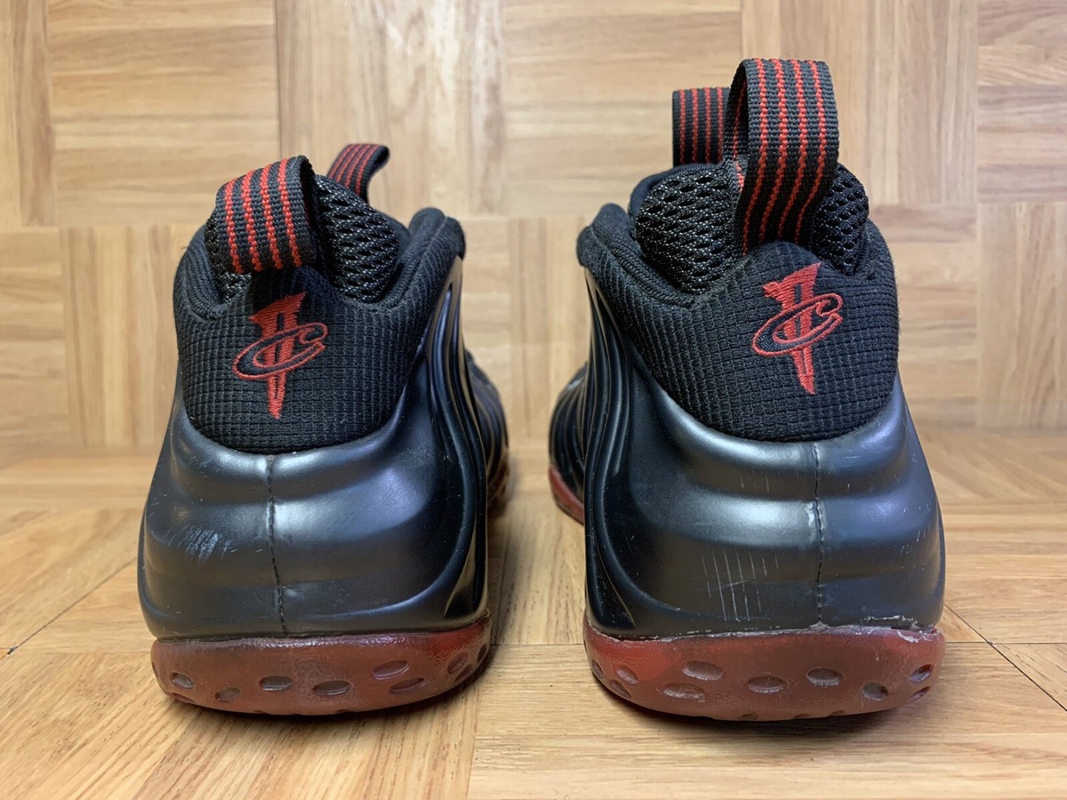 Nike Foamposite 0ne Black w/ Red Cough Drop 314996-006 Size 10. RARE? Nike Air Foamposite One Cough Drop Black Varsity Red  main image 2