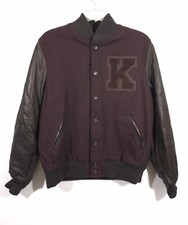 Kith x Golden Bear Varsity Jacket Brown Wool Leather 2XL Fits Like L/XL