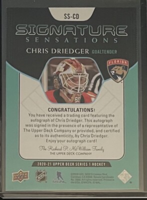 2015-16 Upper Deck Chris Driedger Young Guns Rookie Card #482 - Hockey Trading Card - View #11