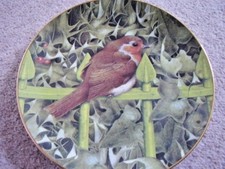 Collectable Royal Mail England Porcelain Plate,Robin on the Railing
