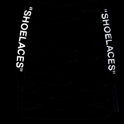 LitLaces -  Off White Inspired Custom Printed ''SHOELACES'' Flat  - 3M Reflective