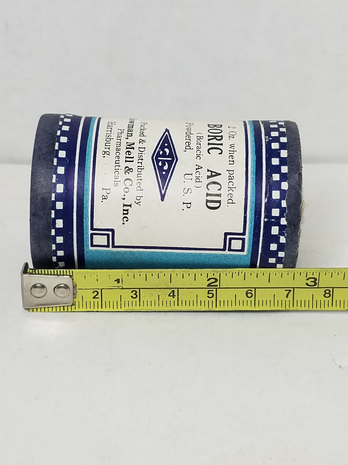 Vintage Boric 2 oz Cardboard Paper Bowman Mell Co Harrisburg PA eBay