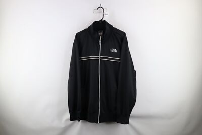 Vintage The North Face Mens 2XL Spell Out Striped Full Zip Tennis Track Jacket
