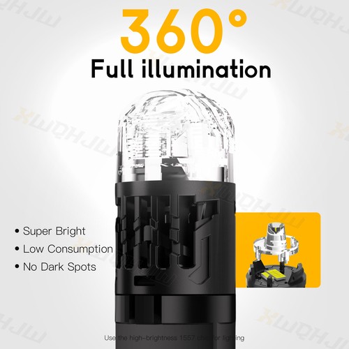 XWQHJW 2X Combo 3157 3156 LED Backup Reverse Turn Signal Brake Tail Light Bulbs - Foto 2 di 8