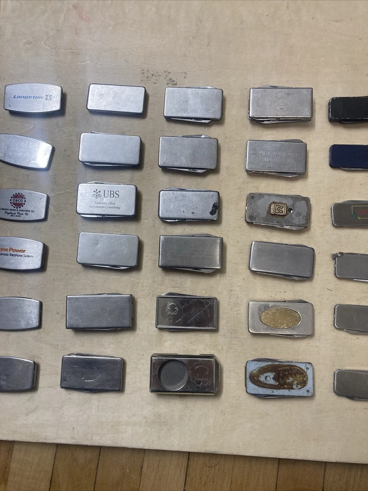 Large Lot 32 TSA Confiscated Vintage Money Clip Knives- Mixed- ZIPPO/Barlow etc. - Image 4 of 4