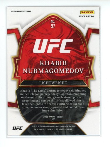 2023 UFC Select Khabib Nurmagomedov Orange Flash Prizm - Picture 2 of 2