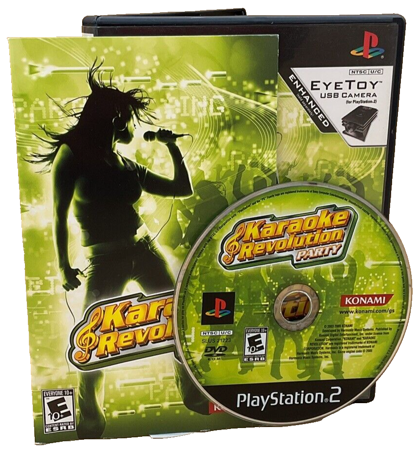 SONY Playstation PS2 Karaoke Revolution Party 2005 TESTED COMPLETE Free  Ship!