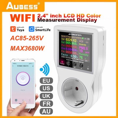 Ac Wifi Smart Socket Digital Wattmeter US/UK Plug Power Meter Electricity 220V *