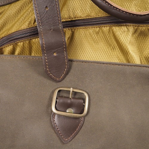 Vintage Tommy Bahama Garment Bag Business Luggage Leather Trim Rugged Timeless - Picture 19 of 24