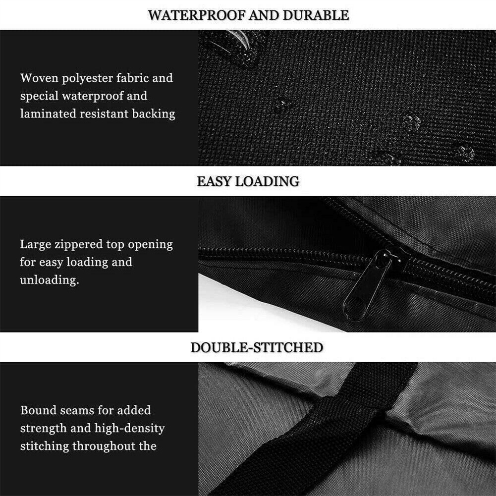 Extra Large Zipped Garden Furniture Cushion Storage Bag Waterproof