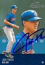 Josh Phelps autographed baseball card (Blue Jays) 2003 Playoff Prestige #88