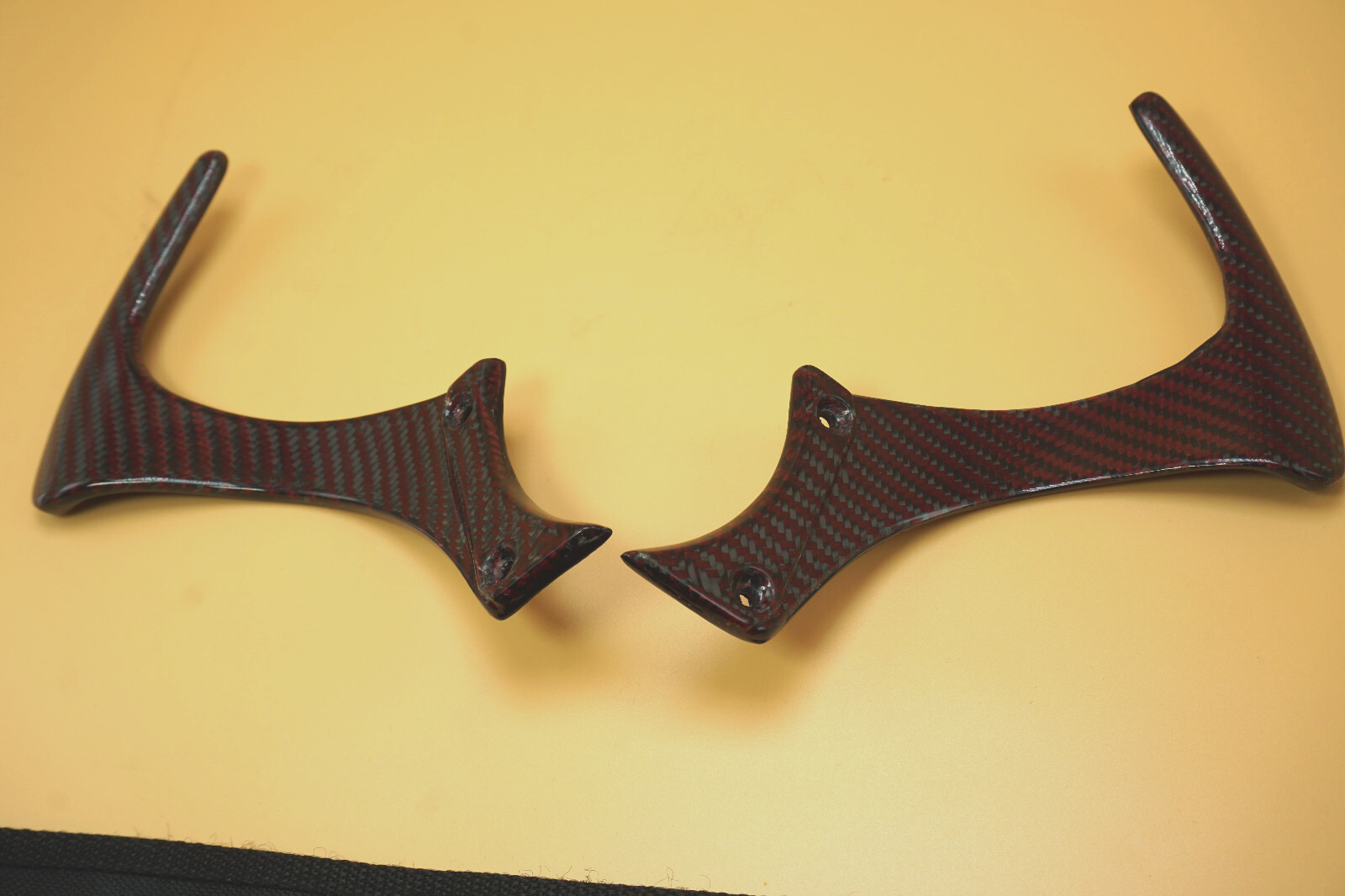 Ferrari F430, Carbon Fiber, F1 Paddle Shifter Set, 1x1 Weave Pattern, New IN RED