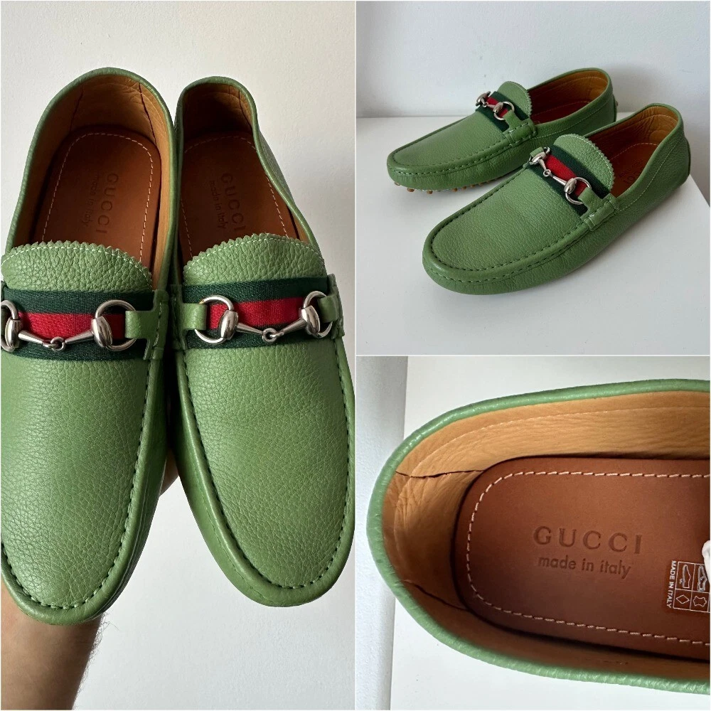 AUTH ! CHAUSSURES EN CUIR MOCASSIN MOCASSIN NEUF SANS BOÎTE GUCCI HORSEBIT COMME NEUVES 322741