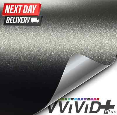 VViViD+ MATT SCHWARZ METALLIC (GHOST) AUTOMOBILFOLIE / LIEFERUNG AM NÄCHSTEN TAG