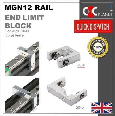 MGN12 LINEARSCHIENE ENDGRENZSTOPPERBLOCK FÜR 2020 2040 ALUMINIUMPROFIL MGN 12