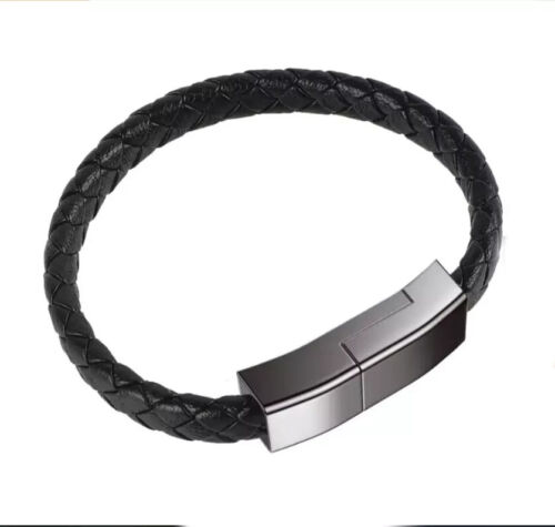 LEATHER BRACELET TYPE C CABLE FOR ANDROID CELL PHONE FAST CHARGE CHARGING CABLE - Picture 9 of 16