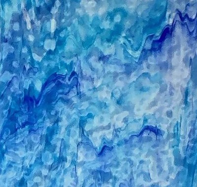 Stained Glass Supplies DG1107 - Turquoise/Cobalt/White Mottle