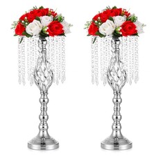 Inweder Sliver Vases Centerpieces 19.3" Tall Set of 2