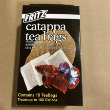 Fritz Catappa Tea Bags 10 pack Natural Source for Creating Blackwater Conditions