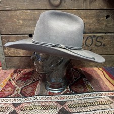 VINTAGE STETSON LS209 CUERDA WESTERN COWBOY HAT 4X BEAVER BULLET GRAY SIZE 7 1/2