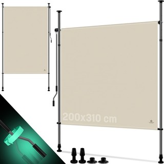 RETOURE Senkrechtmarkise Außenrollo Balkon Sichtschutz Wind Markise 200x310cm