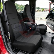 Front 6040 High Back Cloth Seat Cover For Ford Ranger Xlt 1998-2003-black Front 6040 High Back Cloth Seat Cover For Ford Ranger Xlt 1998-2003-black