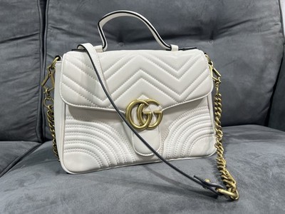 Gucci Handtasche GG Marmont gesteppt weiß - Top Zustand - Original
