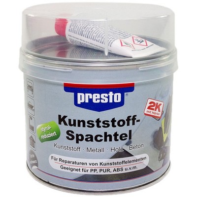 presto 2K Kunststoffspachtel 601491 1000 g schwarz Spachtel Kunsstoff Masse