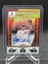 2021 Panini Contenders Draft PEYTON WILSON College Tickets Gold Prizm AUTO 06/10