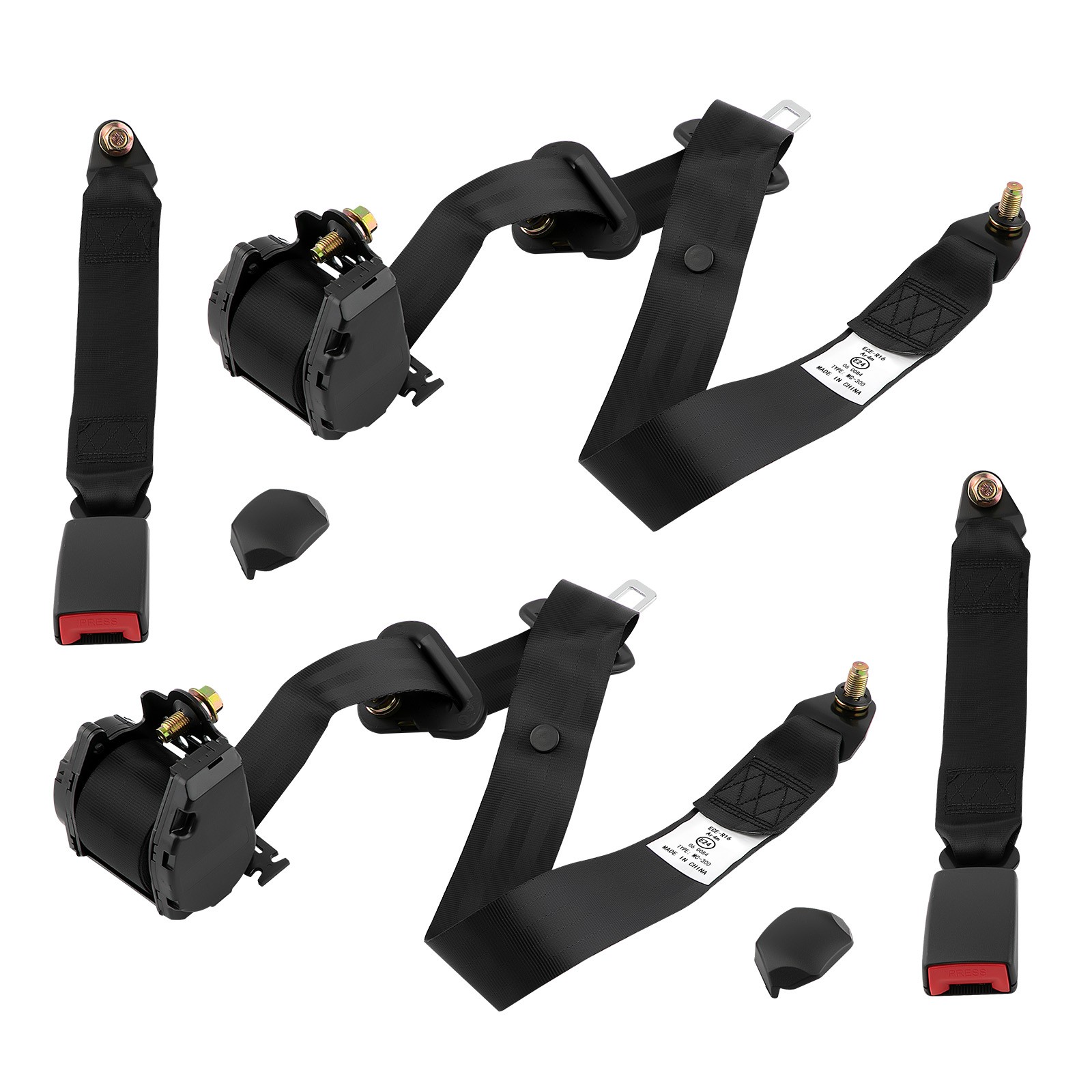 Ceinture de sécurité rétractable à 3 points d'ancrage avec sangle réglable - 2