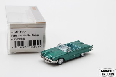 Brekina Ford Thunderbird, offen grün Nr. 18201 1/87 /BRN1962
