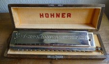 Hohner The 64 Chromonica 4 Octaves Harmonica Professional w/ Case - Untested