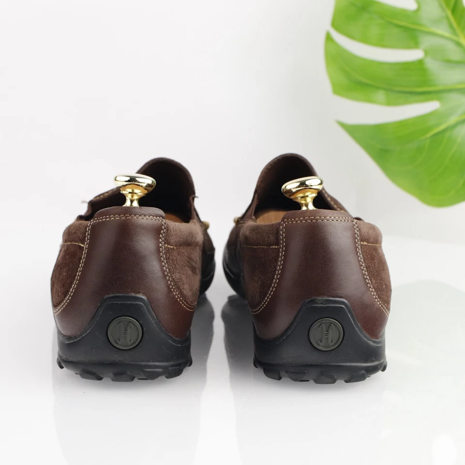 Mocasín de conducción Cole Haan para hombre Tucker talla 13 M marrón gamuza veneciano zapato sin cordones Foto 4 de 4