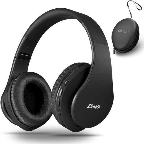 Zihnic Cuffie Bluetooth Over-Ear Cuffie Stereo Pieghevoli Wireless e Cablate - Foto 3 di 13