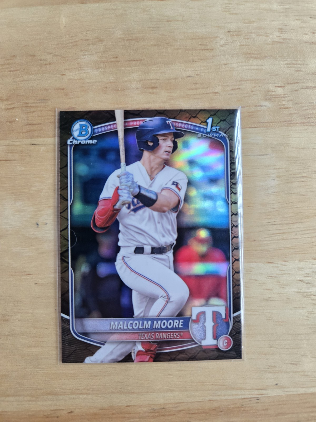 2025 Bowman #BCP-129 Malcolm Moore Chrome Prospects Reptilian Refractor