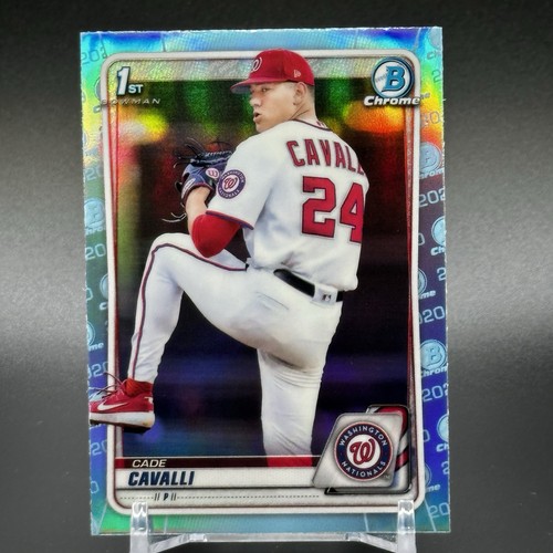 2020 Bowman Draft Chrome CADE CAVALLI 1st Rookie Sky Blue Refractor Nationals RC