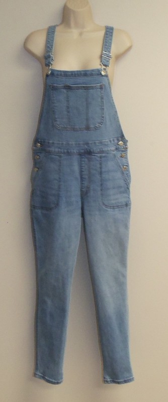 Women's OLD NAVY Stretch Light Blue Wash Denim Jeans Overalls Size 6