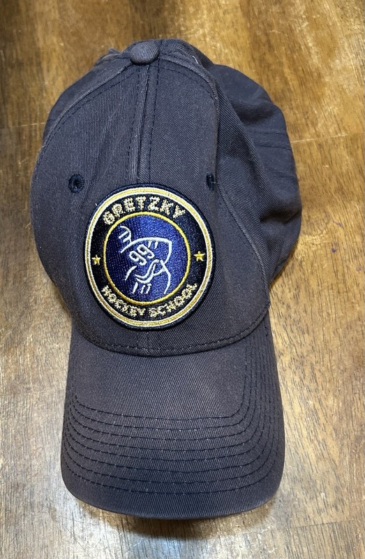 Adidas Wayne Gretzky Hockey School Adjustable Hat Navy Blue USED & WASHED