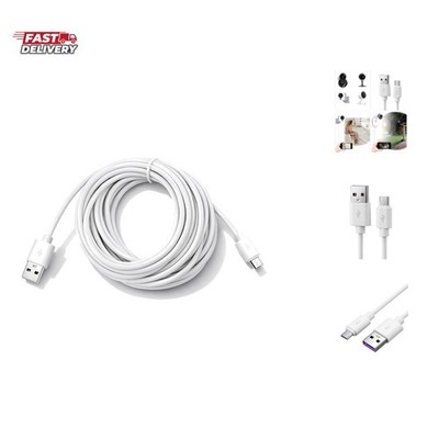 Micro USB Power Cable for Wyze Cam v3, Nest, Arlo Q, Blink, Ring Mini Cam, Yi...