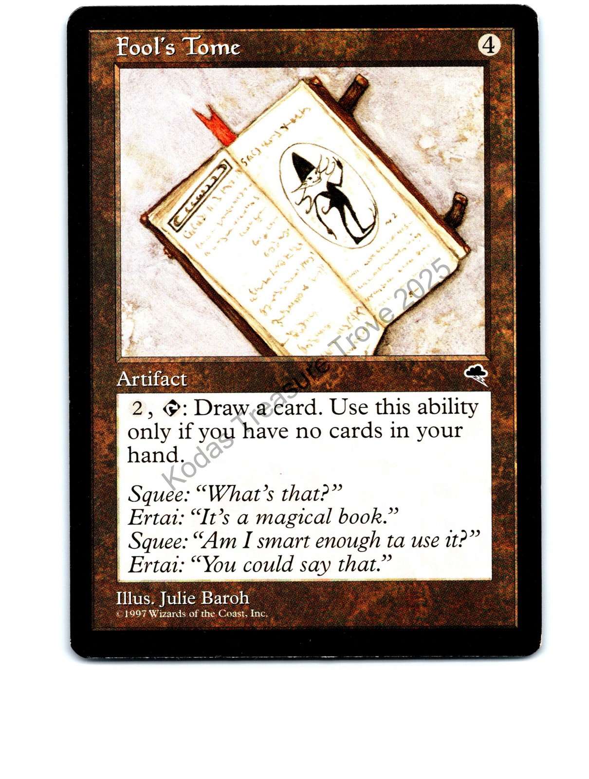 Fool's Tome #289 Artifact Rare Tempest MTG NP Near Mint or Better