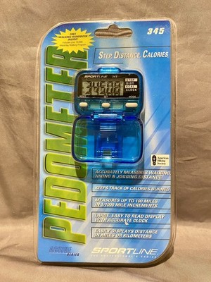 Sportline Pedometer Active Series Model 345 Basic Steps Distance Calories -New-